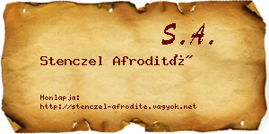 Stenczel Afrodité névjegykártya